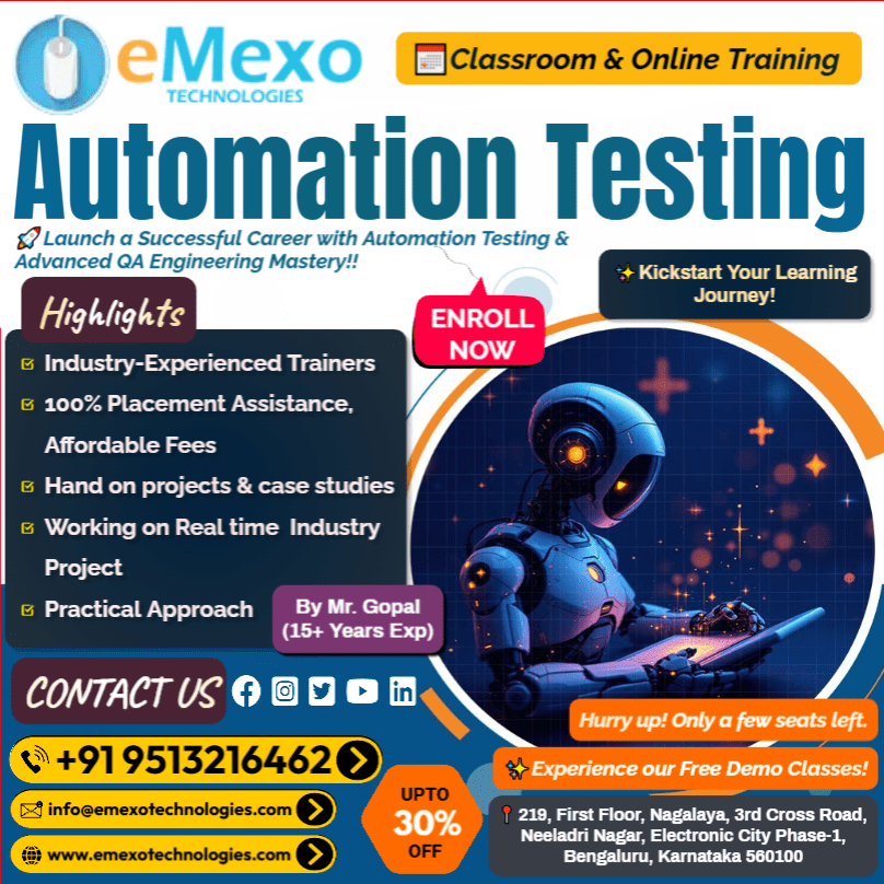Best Automation Testing Training in Electronic City, Bangalore