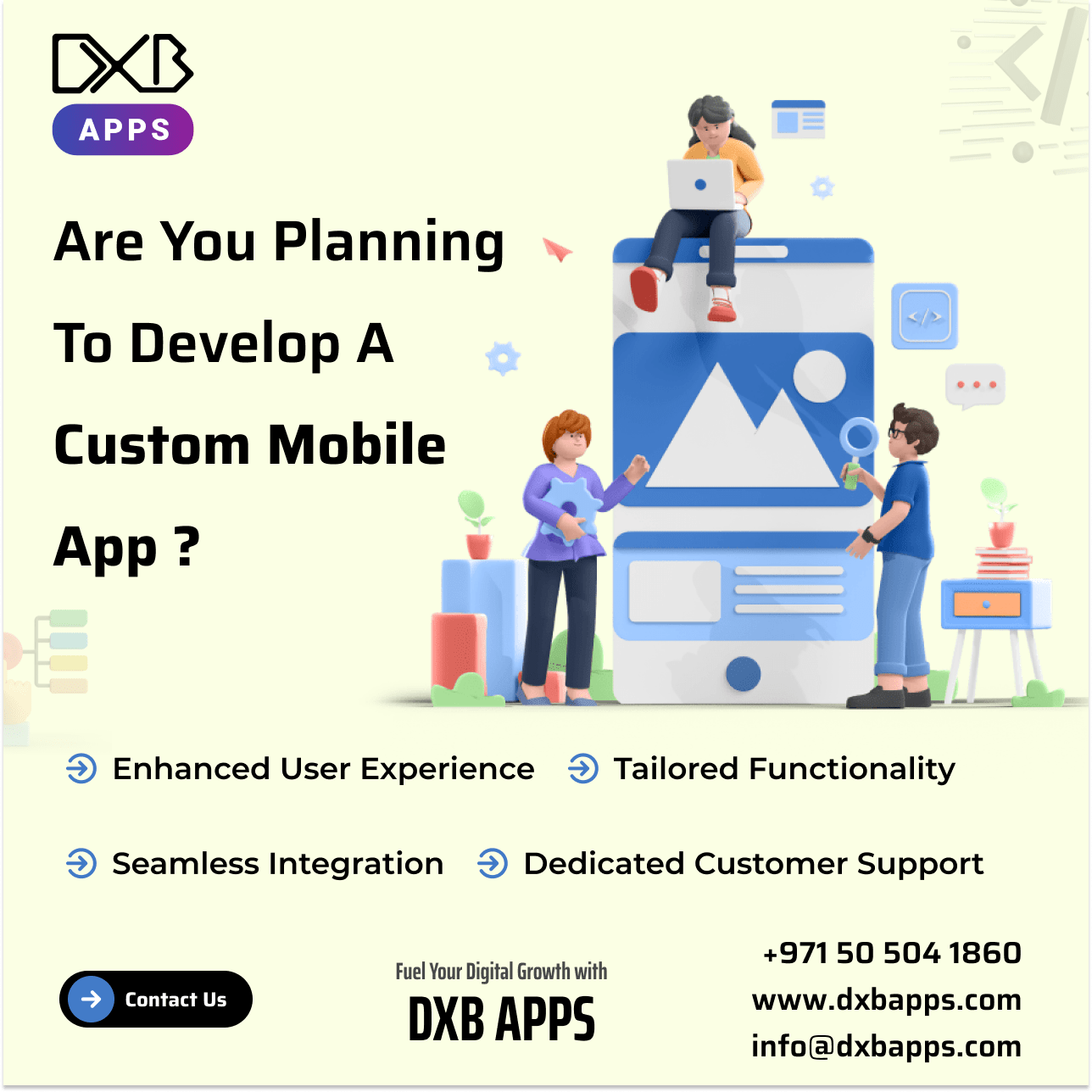 Trust expert Mobile App Development Dubai services by DXB APPS